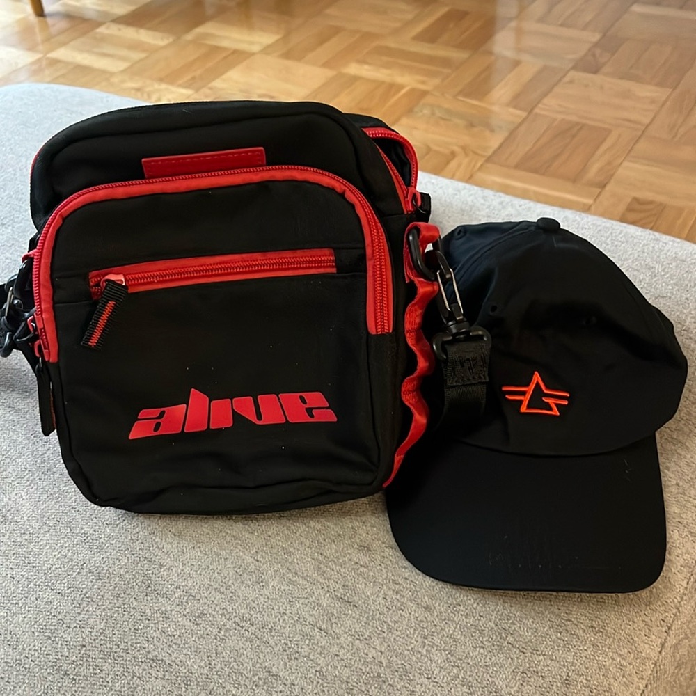 RARE! Gryffin ALIVE Tour crossbody bag and hat. Never Used